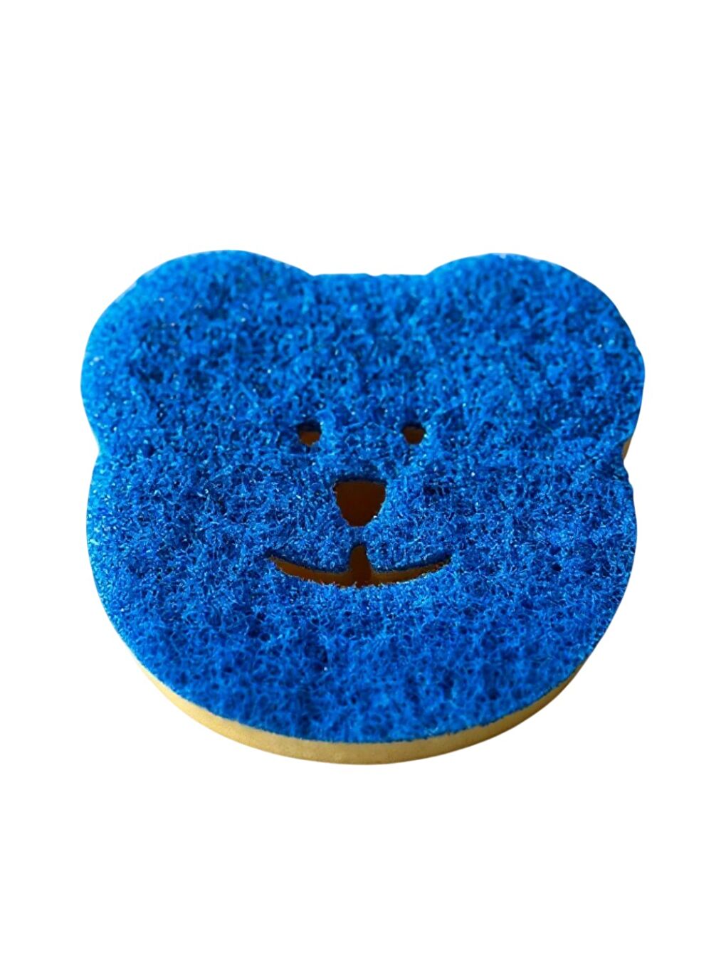 Sponge Çift Taraflı Gülen Yüz Çok Amaçlı Sihirli Bulaşık Süngeri Sarı Lacivert  2 Adet-6