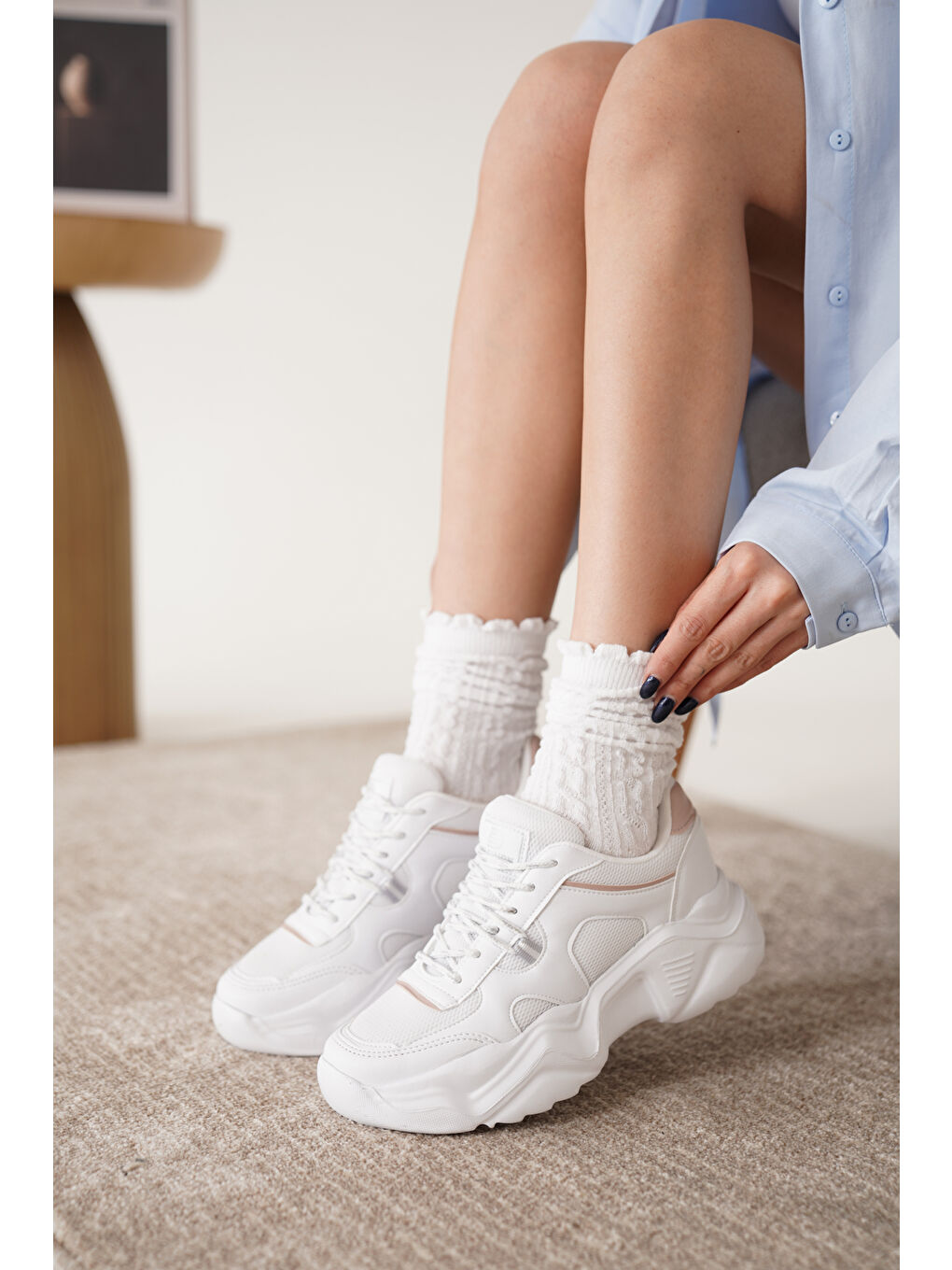 Pembe D0143 Günlük Ortopedik Kadın Sneaker Spor Ayakkabı