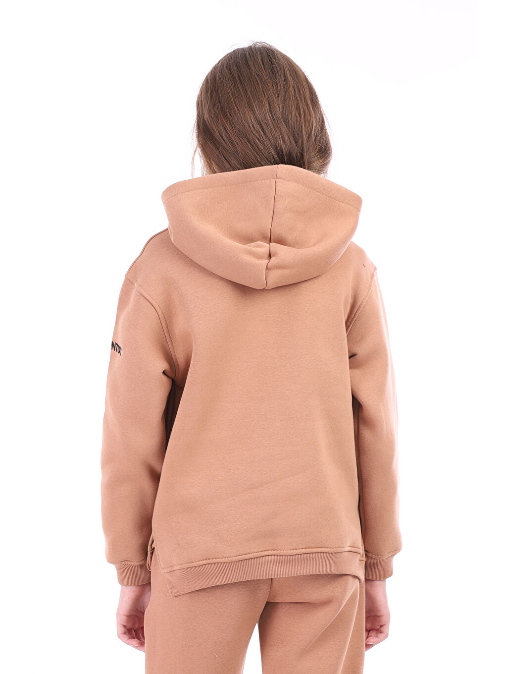 Kahverengi Kız Çocuk Nakışlı Sweatshirt-2