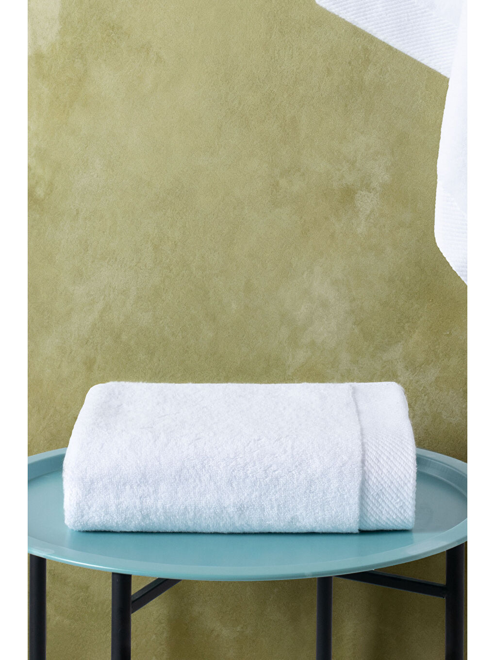 Beyaz Lord Serisi 2’li Microcotton Havlu Seti – 50x90 & 80x150 cm, 500 gsm-1