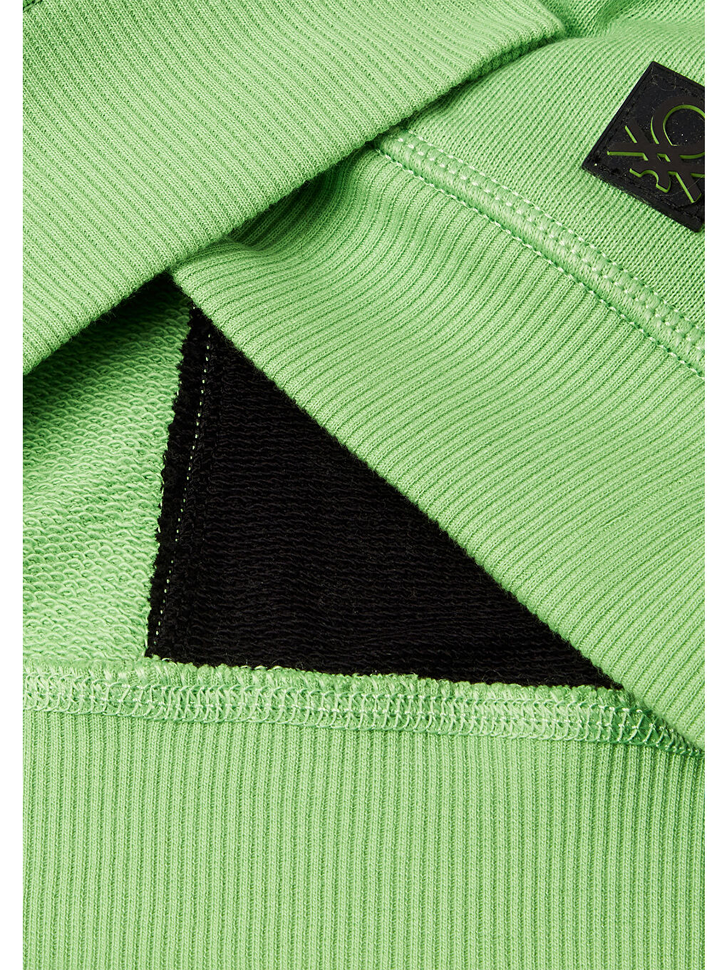 Erkek Çocuk Fıstık Yeşili Baskı Şerit Detaylı Logo Etiketli Kapüşonlu Sweatshirt-2