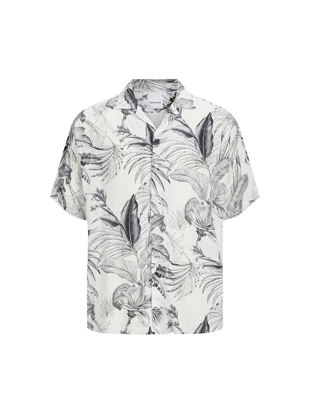 Guru Monochrome Aop Resort Erkek Beyaz Klasik Yaka Gömlek