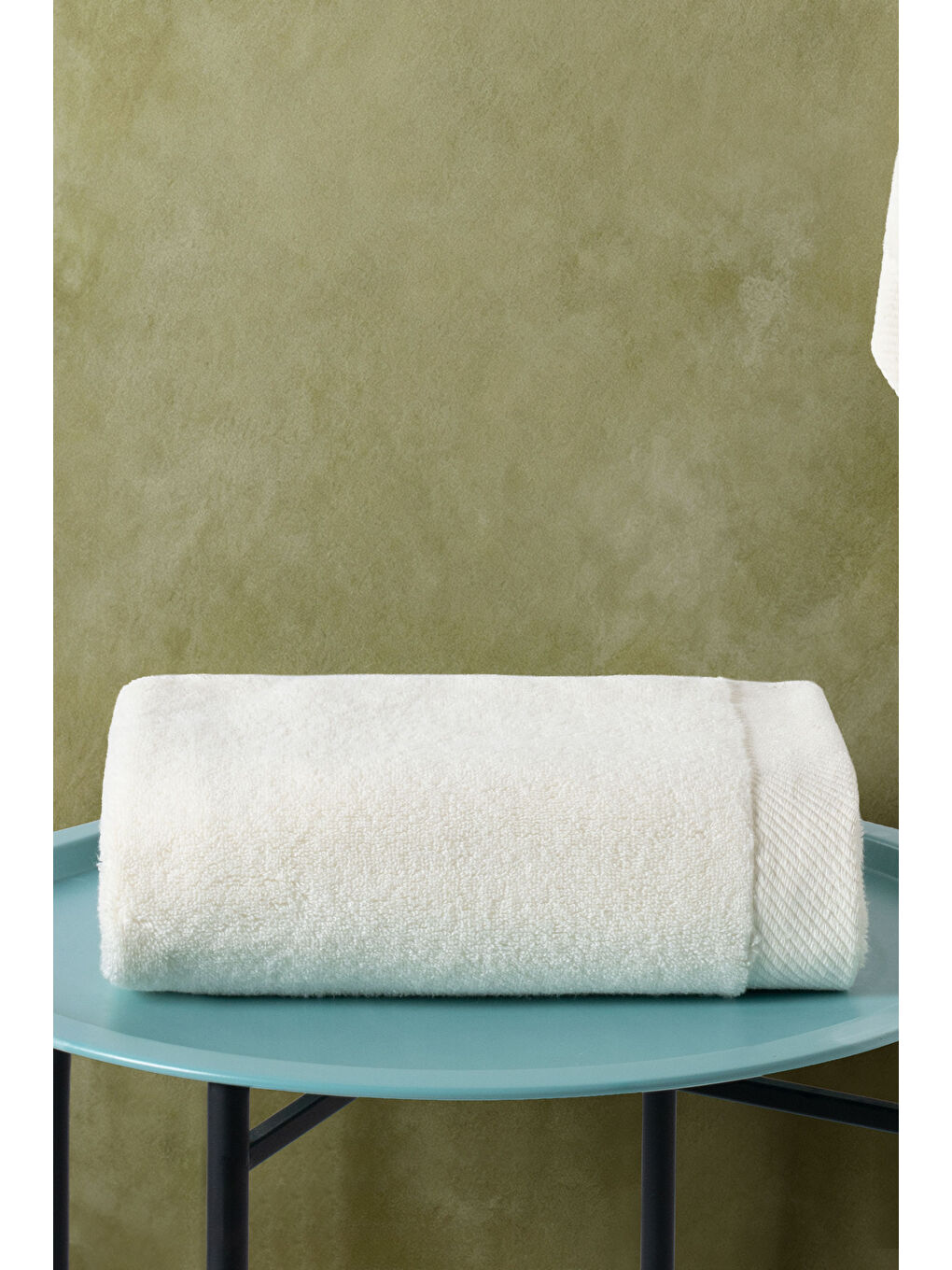 Ekru Lord Serisi 2’li Microcotton Havlu Seti – 50x90 & 80x150 cm, 500 gsm-1