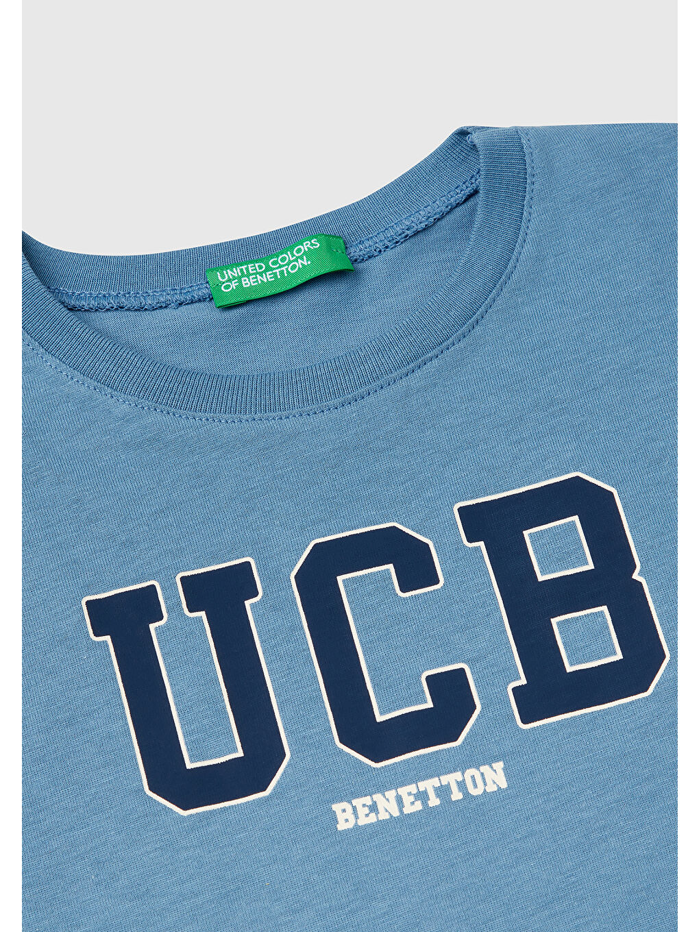 Erkek Çocuk Havacı Mavi Benetton Logo Baskılı Tişört-2