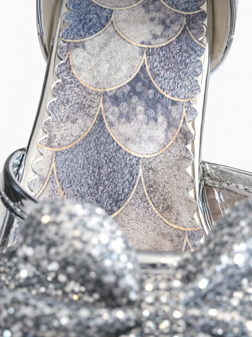 Gri Simli Mermaid Parti &Bayram & Doğum Günü Ayakkabı-1