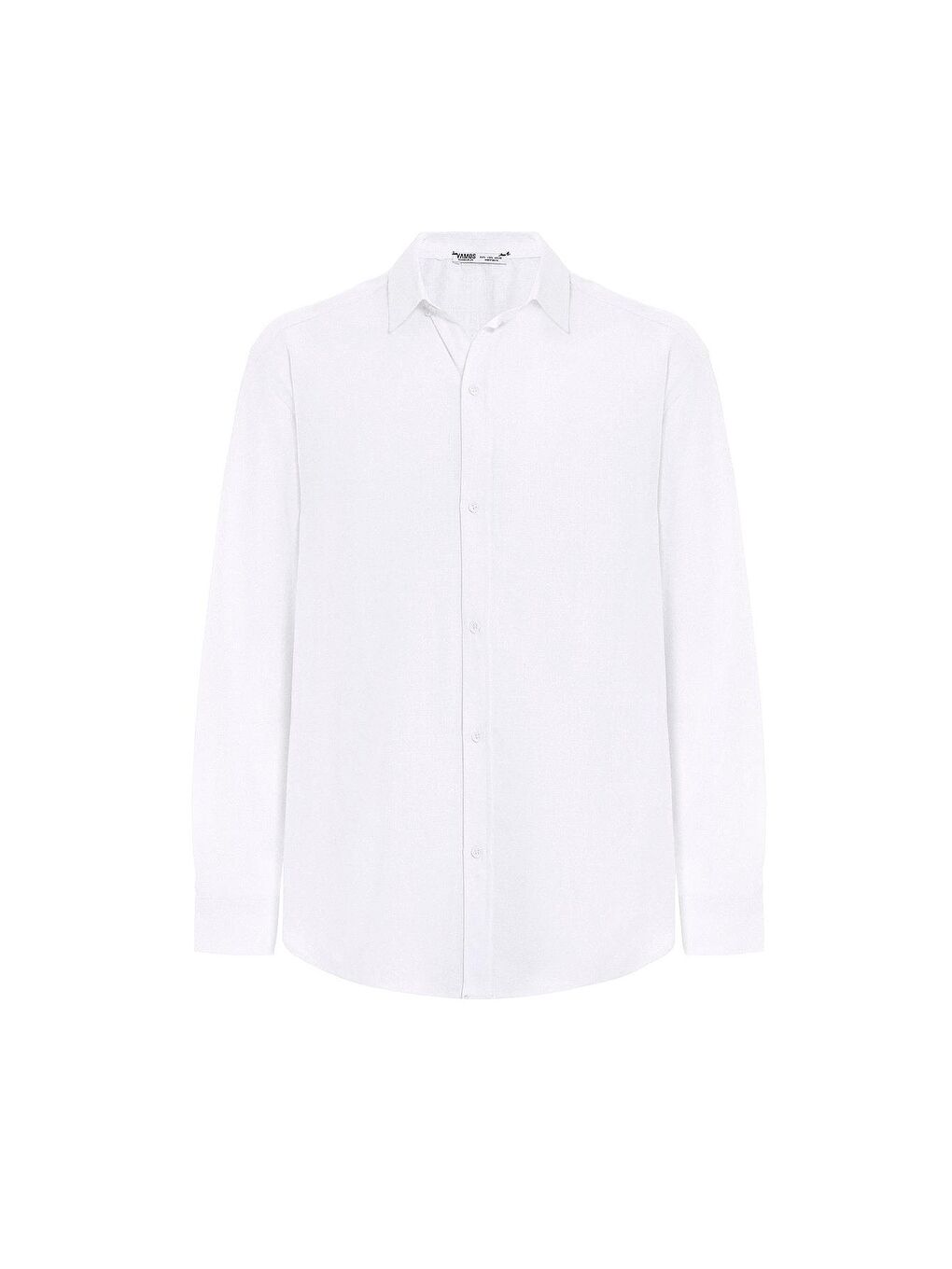 Basic Oversize Pamuk Keten Gömlek Beyaz-4