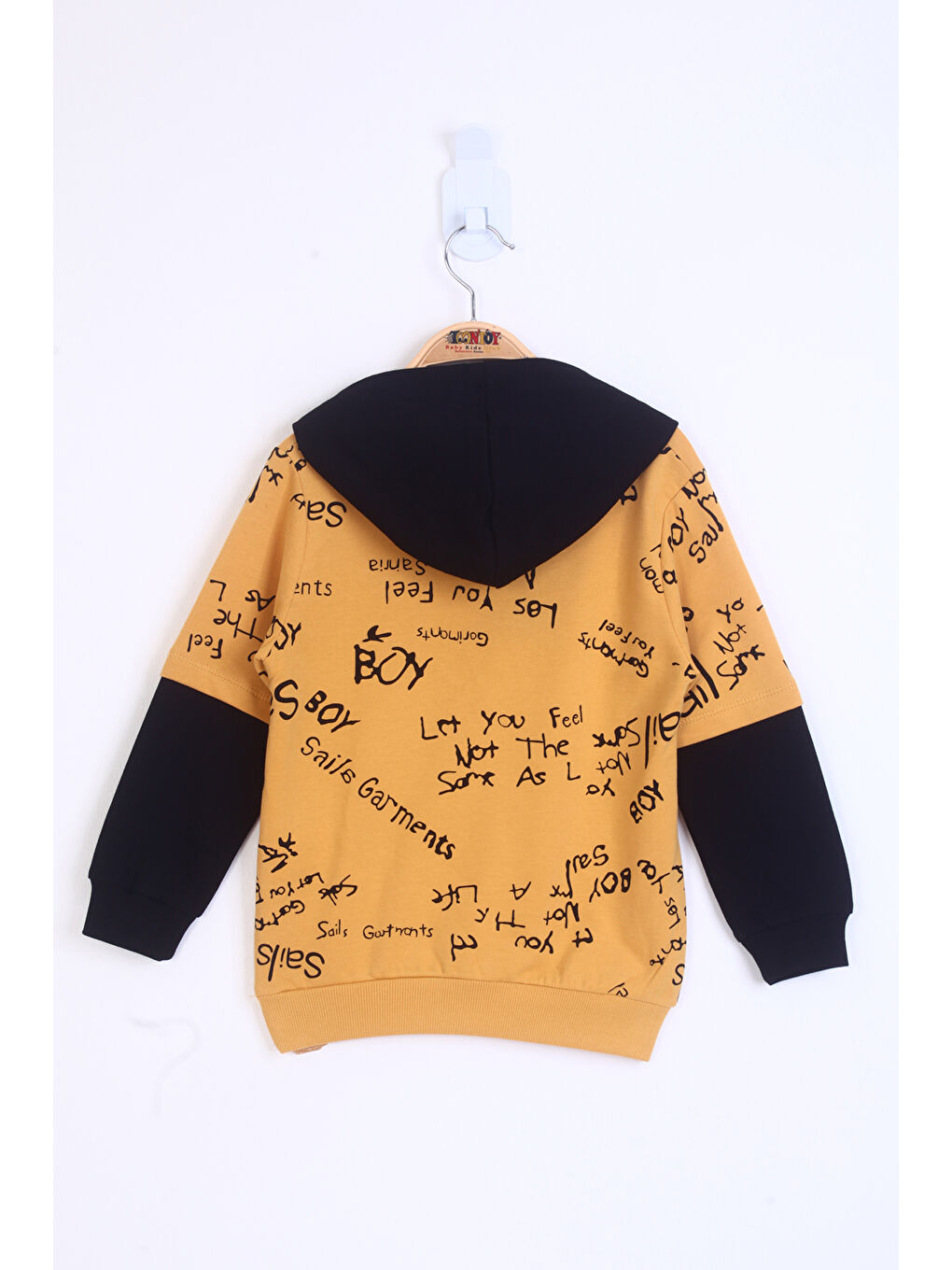 Toontoykids Sarı Erkek Çocuk Yazı Baskılı Sweatshirt - 1