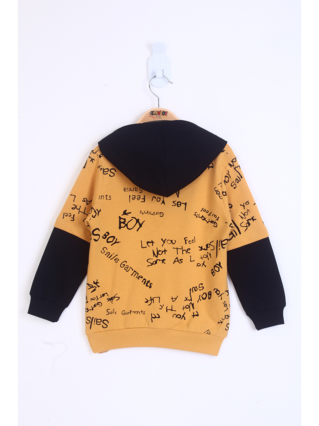 Kırmızı Erkek Çocuk Yazı Baskılı Sweatshirt-3