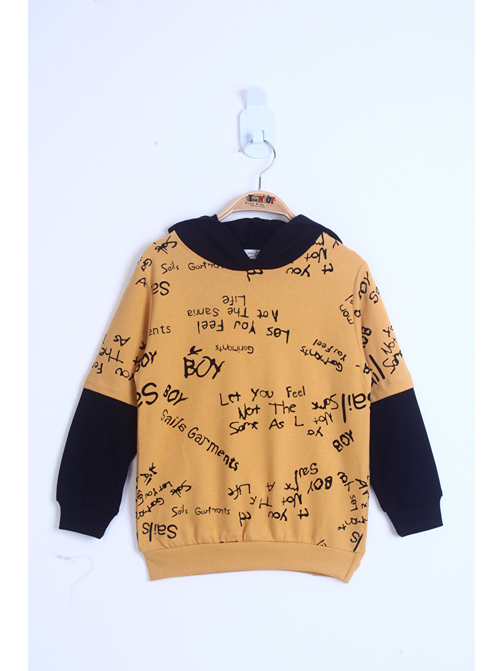 Kırmızı Erkek Çocuk Yazı Baskılı Sweatshirt-7