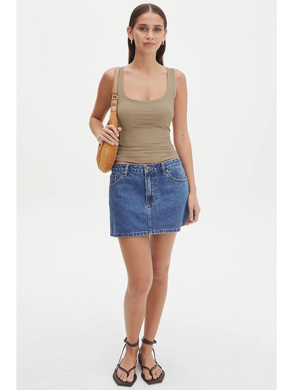 Bej Kalın Askılı Kadın Atlet-5