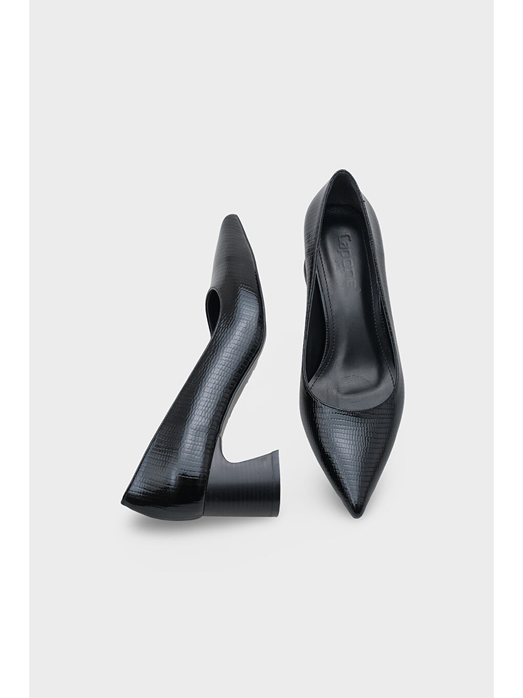 Siyah Krysta Kalın Orta Topuklu Kadın Günlük Ayakkabı-4