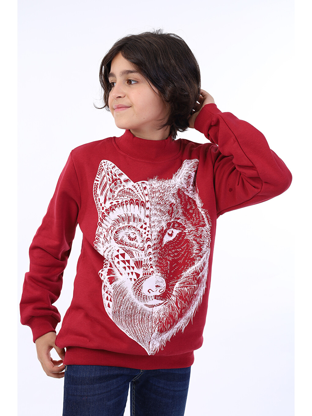 Sarı Erkek Çocuk Baskılı Sweatshirt-2