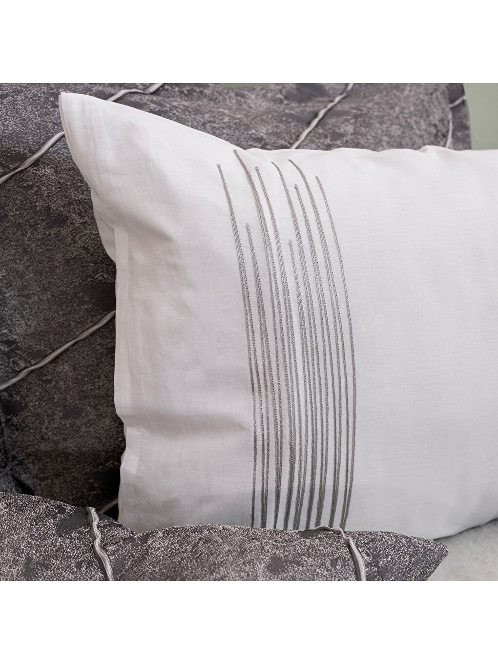 Home Paloma Çeyiz Seti 11 Parça-Gri-7