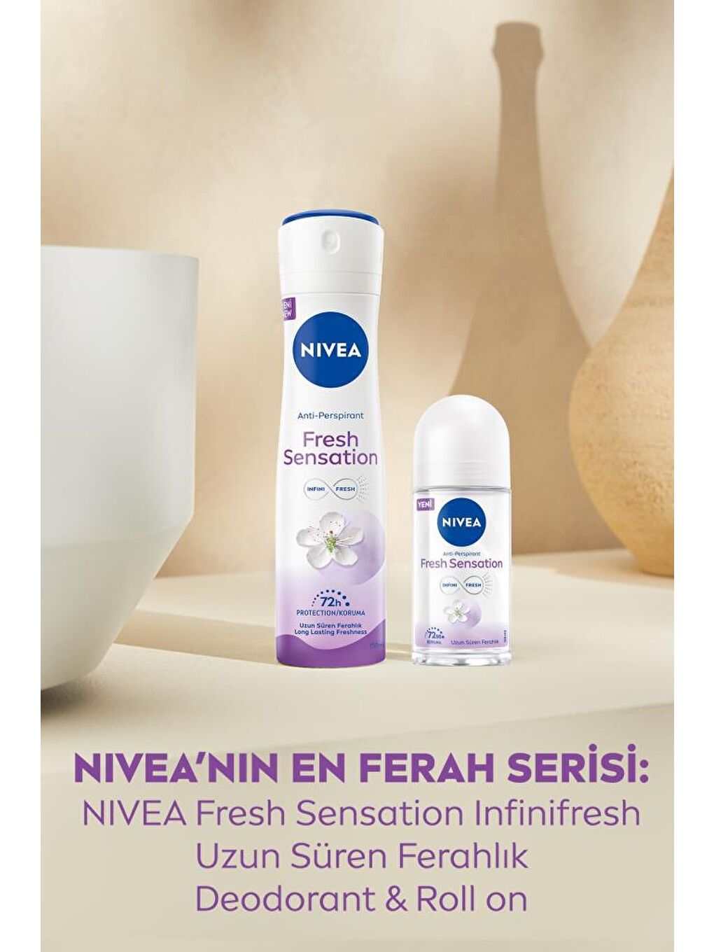 NIVEA Şeffaf Fresh Sensation Kadın Roll On Deodorant 50 ml, 72 Saat Anti-Perspirant Koruma, Uzun Süren Ferahlık - 4