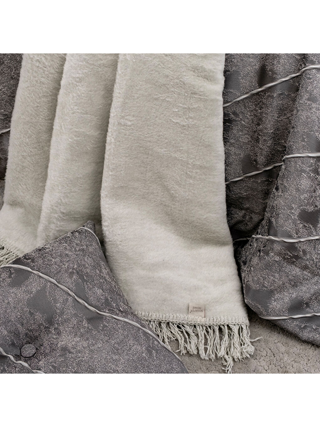 Home Paloma Çeyiz Seti 11 Parça-Gri-8