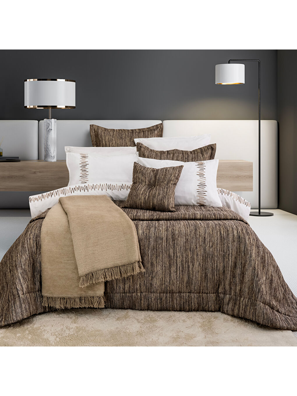 Sarı Home Macro Çeyiz Seti 11 Parça-Gold-2