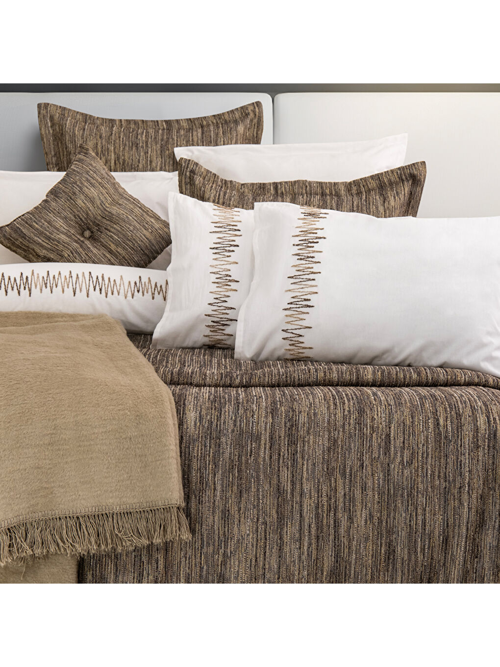 Sarı Home Macro Çeyiz Seti 11 Parça-Gold-3