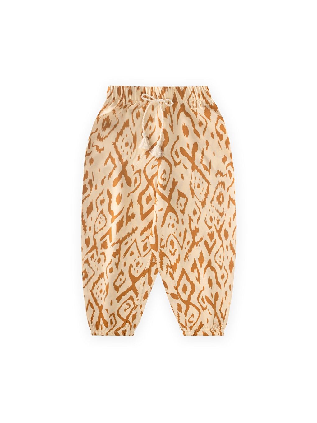 Desenli Viskon Şalvar 2-10 Yaş Bej