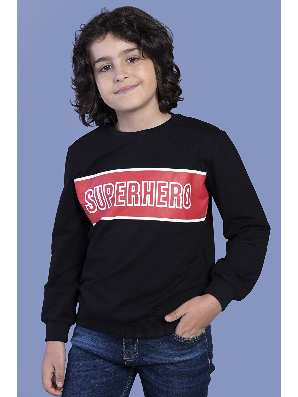 Toontoykids Siyah Erkek Çocuk Baskılı Sweatshirt