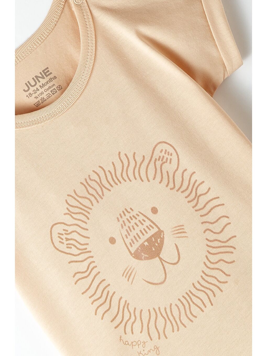 Bej Bebek Şort Takım-2