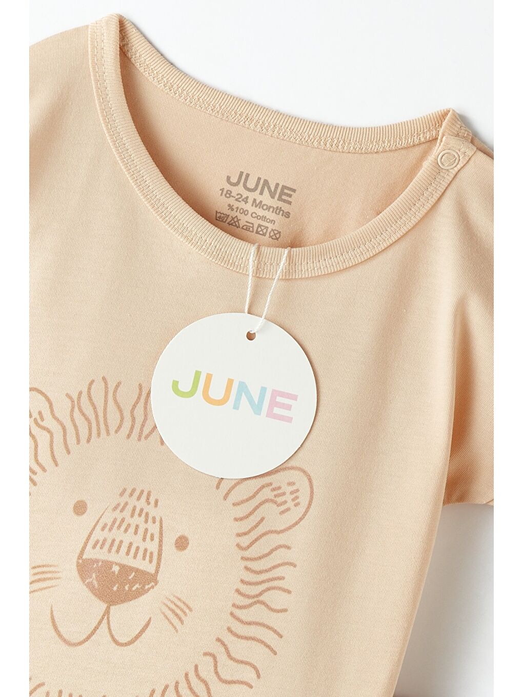 Bej Bebek Şort Takım-3