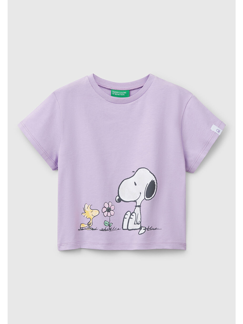 Kız Çocuk Lila Peanuts Baskılı Tişört