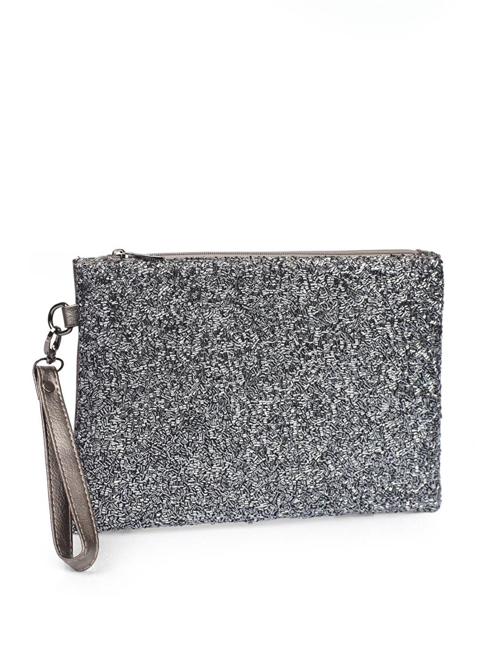 Capone Outfitters Antrasit Boncuklu Paris 220 Kadın Clutch Çanta - 1