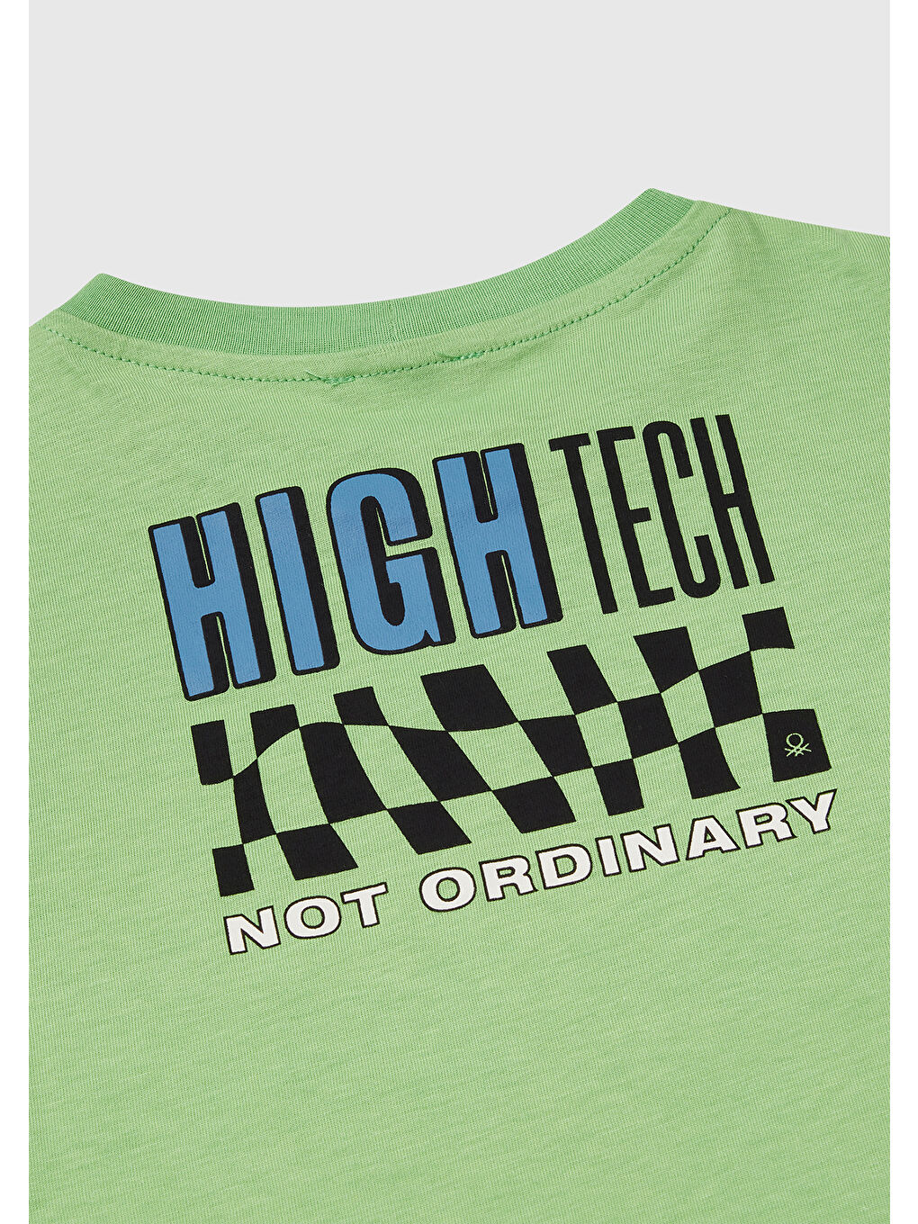 Erkek Çocuk Fıstık Yeşili Slogan Baskılı Tişört-2