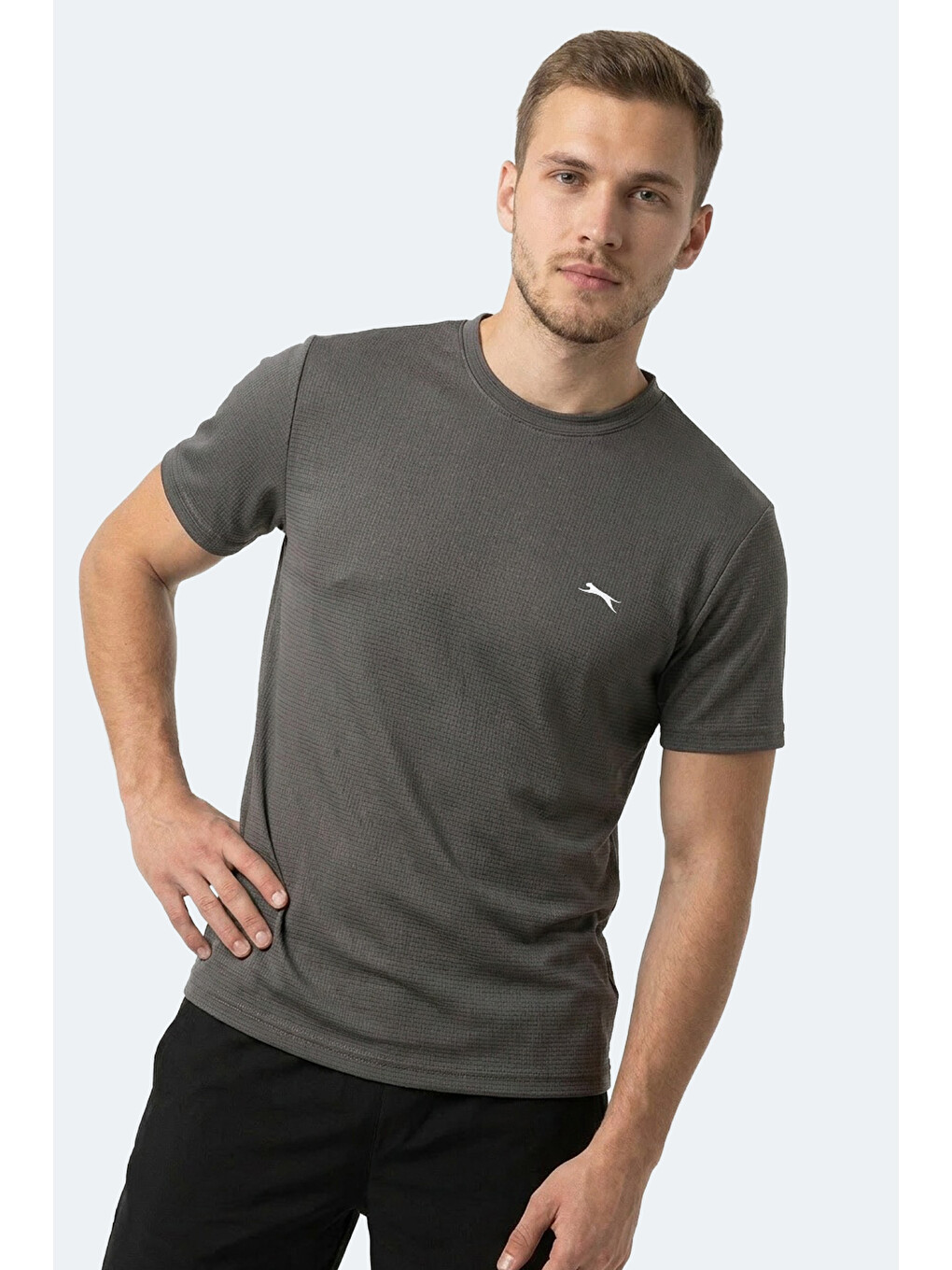 Hugger Erkek Antrasit Tişört-4