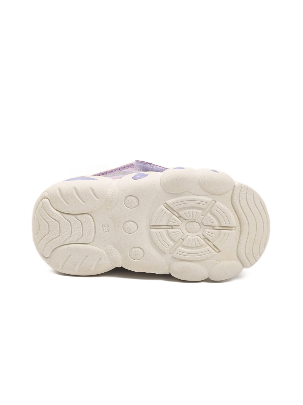 Lila Kilit Bağcıklı Hafif Desenli Kız Çocuk Bot Lici B-4