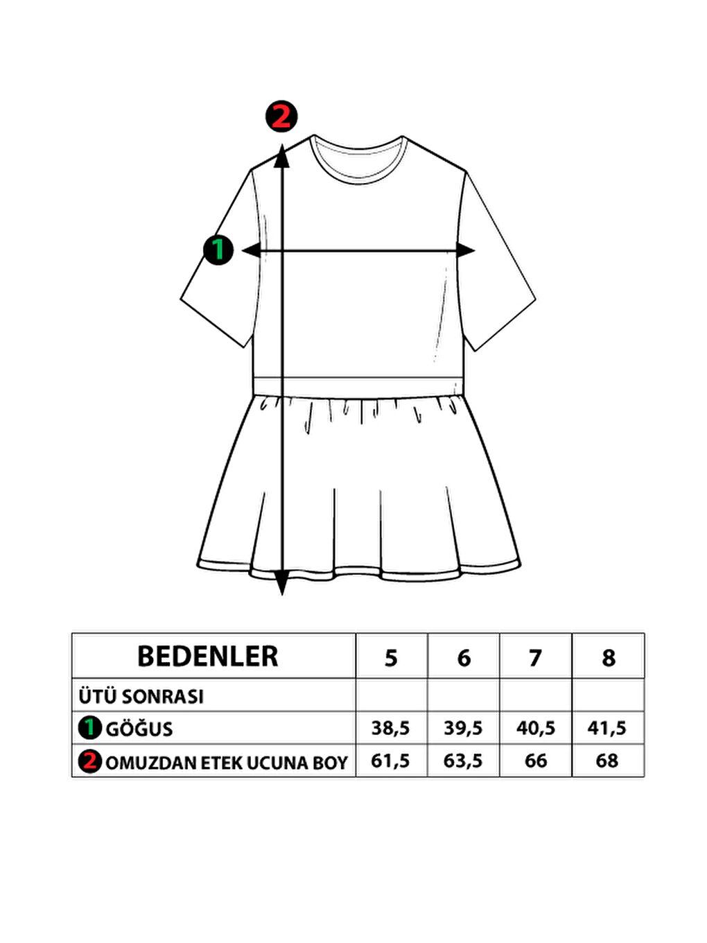 Lila Kız Çocuk Renkli Yazı Baskılı Büzgü Detaylı Elbise-1
