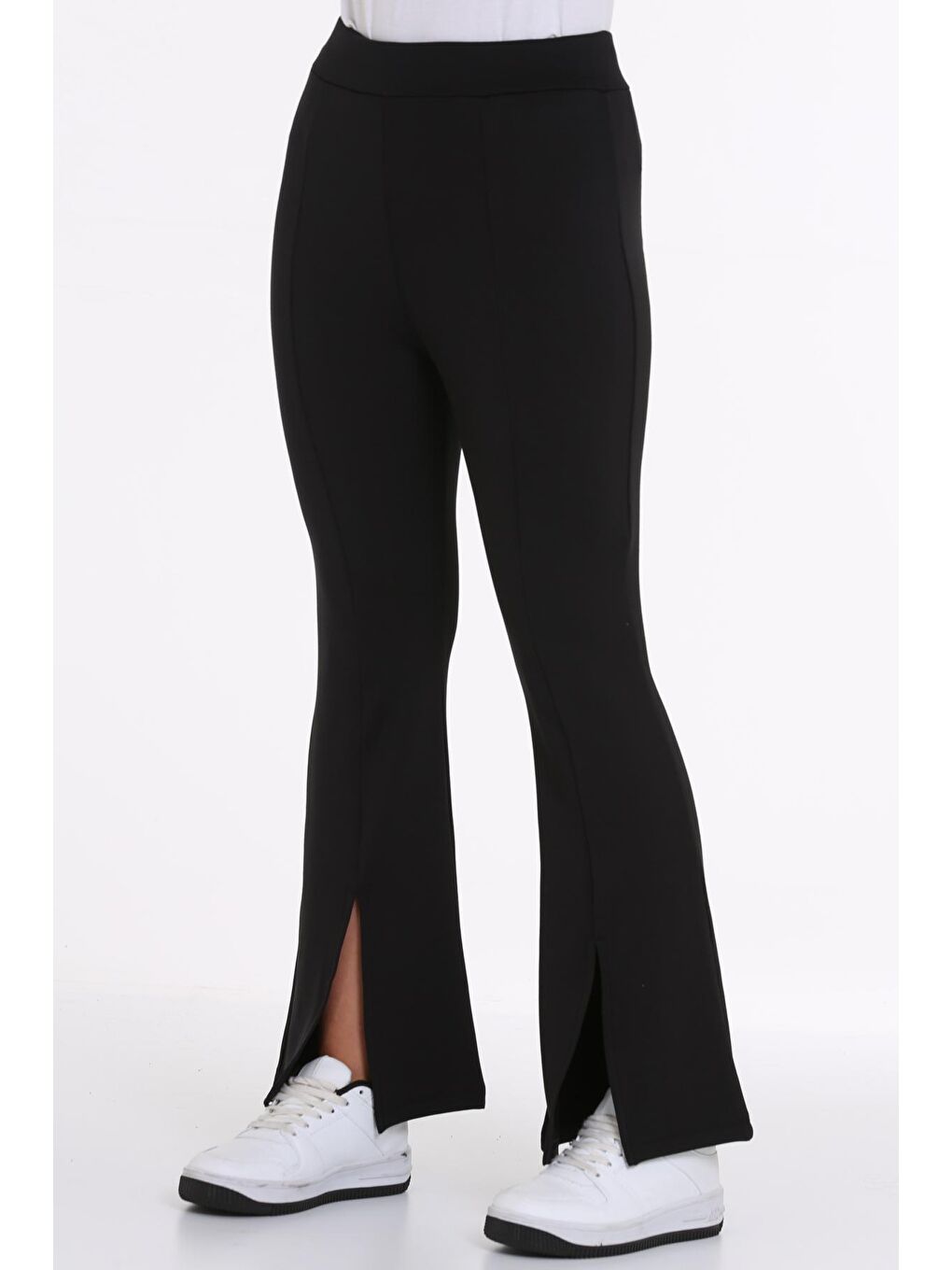 Siyah Yırtmaçlı 5-13 Yaş Pantolon - 2514-3-3