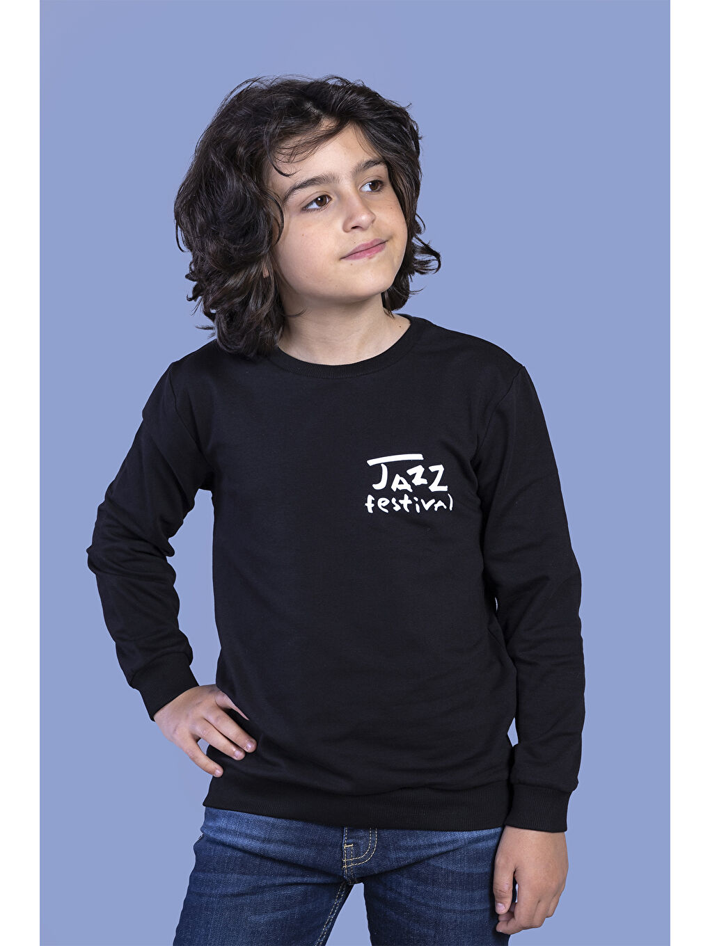 Toontoykids Siyah Erkek Çocuk Baskılı Sweatshirt