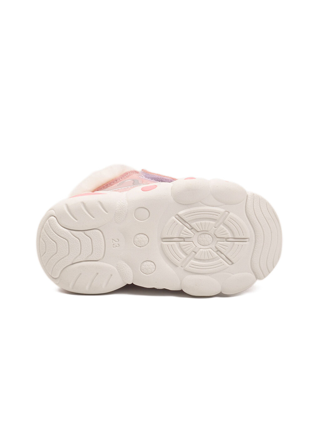 Pembe Somon Kilit Bağcıklı Hafif Desenli Kız Çocuk Bot Lici B-4