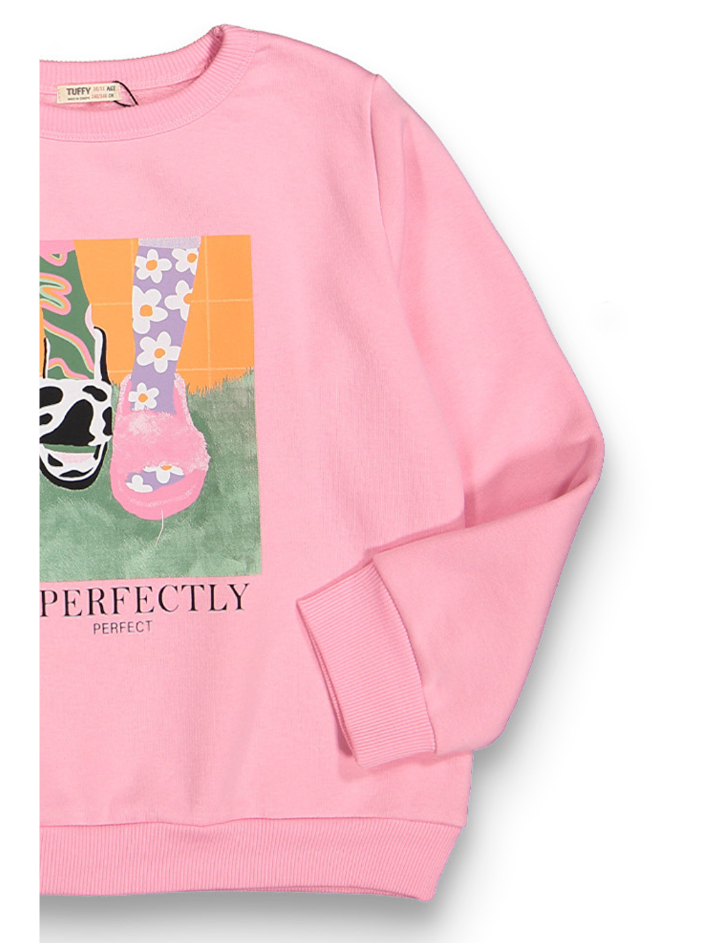 MİSSTUFFY Pembe Kız Çocuk Orta Kalınlıkta Basic Sweatshirt - 2