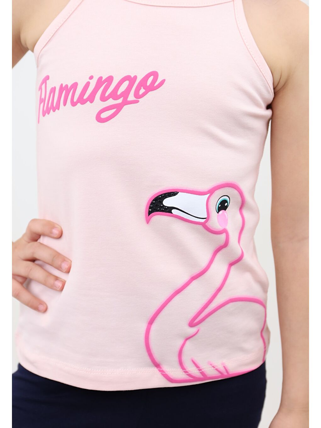 Pembe Kız Bebek Baskılı Atlet-1