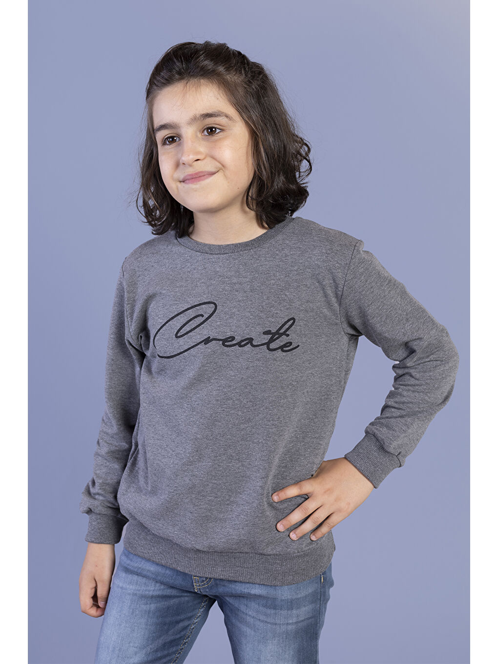 Toontoykids Antrasit Erkek Çocuk Baskılı Sweatshirt