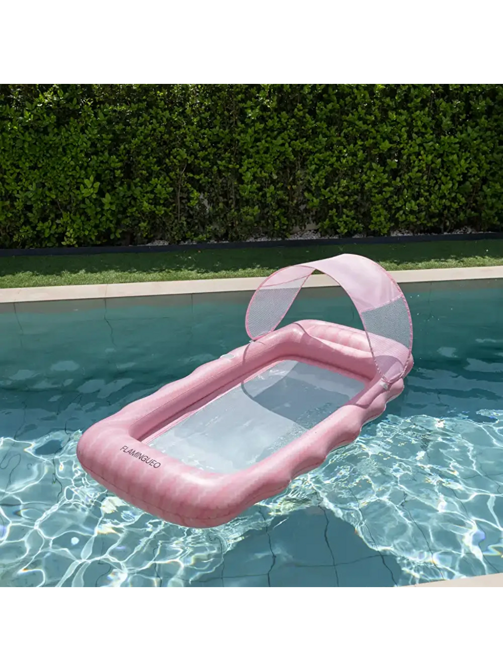 Pembe Tenteli Fileli Havuz Yatağı Belmondo Pink-2