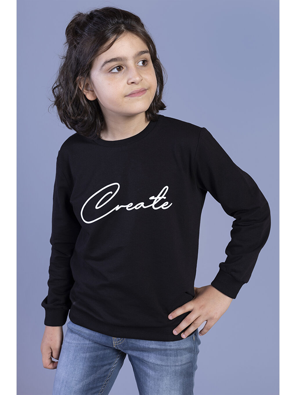 Toontoykids Siyah Erkek Çocuk Baskılı Sweatshirt