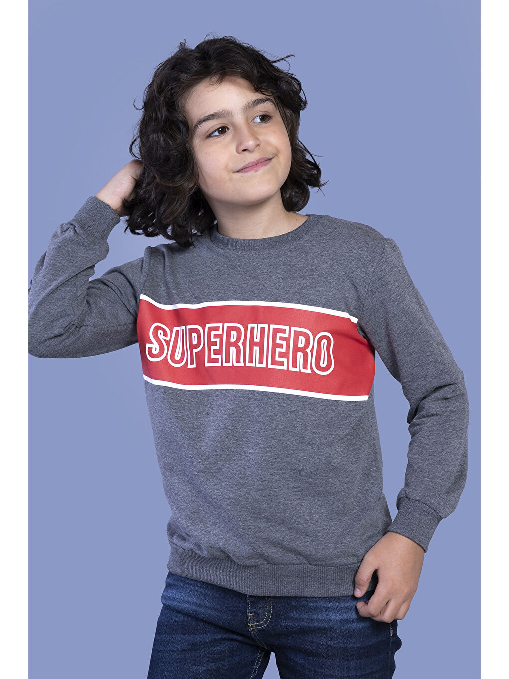 Toontoykids Antrasit Erkek Çocuk Baskılı Sweatshirt