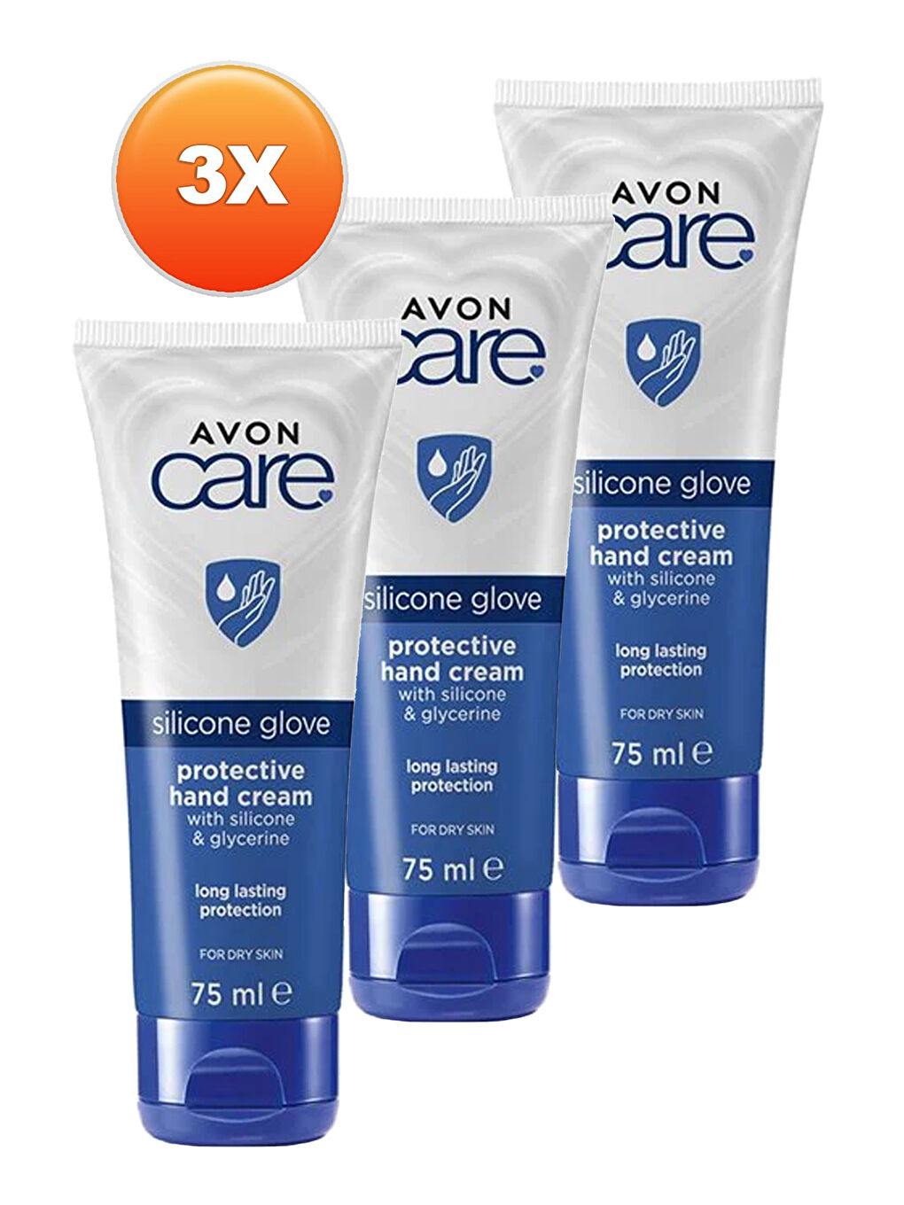 AVON Renksiz Care Silikon ve Gliserin İçeren El Kremi 75 Ml. Üçlü Set - 1