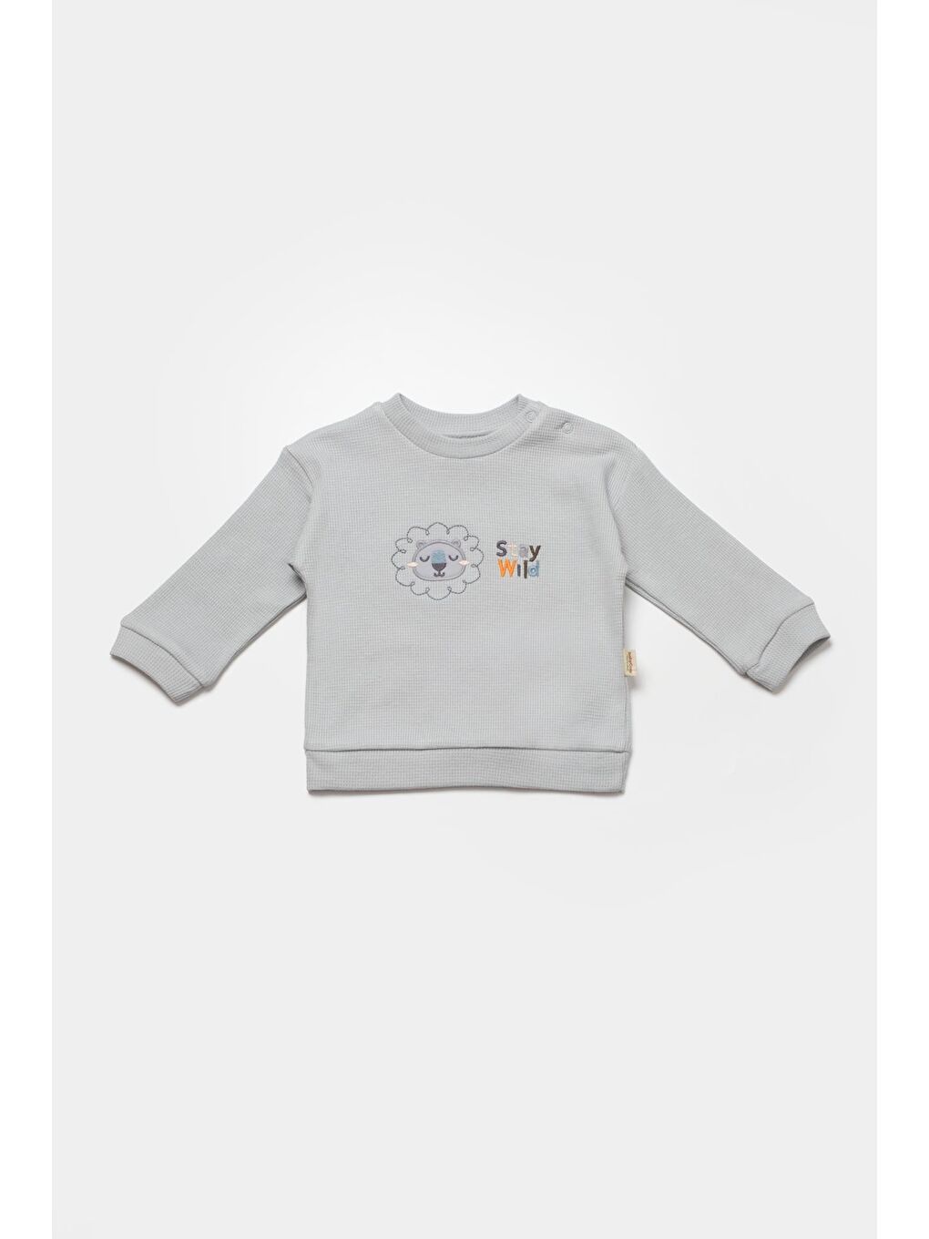 BabyCosy Organic Wear Gri Bebek Pantolon ve Uzun Kollu Gömlek Takımı, %100 Organik Pamuk, Bebek ve Yenidoğan Serisi - CSYW1024 - 3