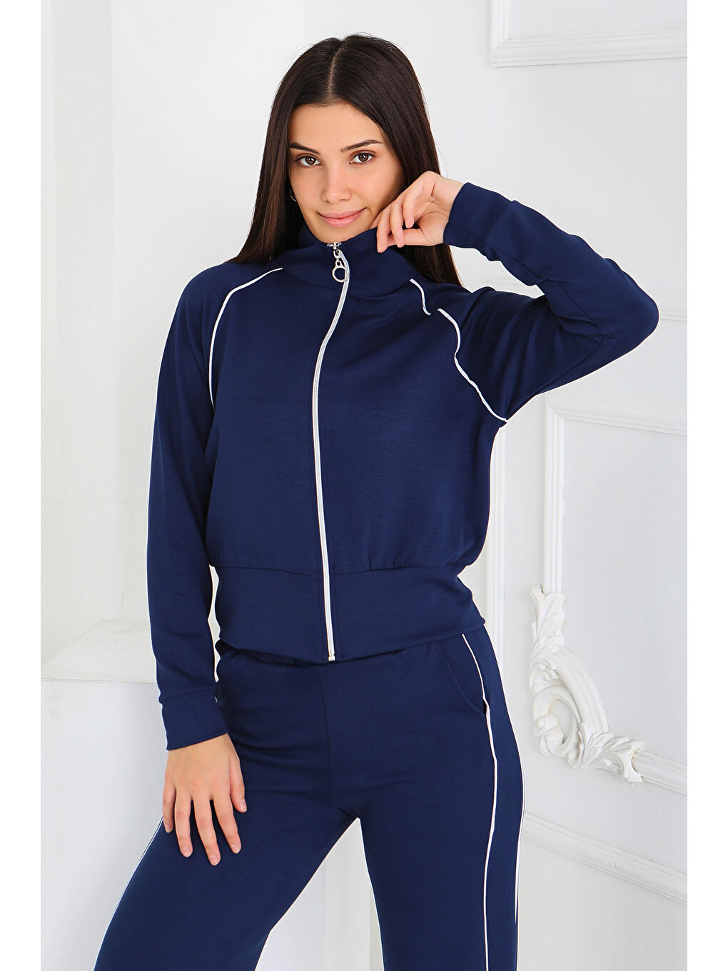 Ara garnili Modal İkili Takım Lacivert - 27877-LACIVERT-4