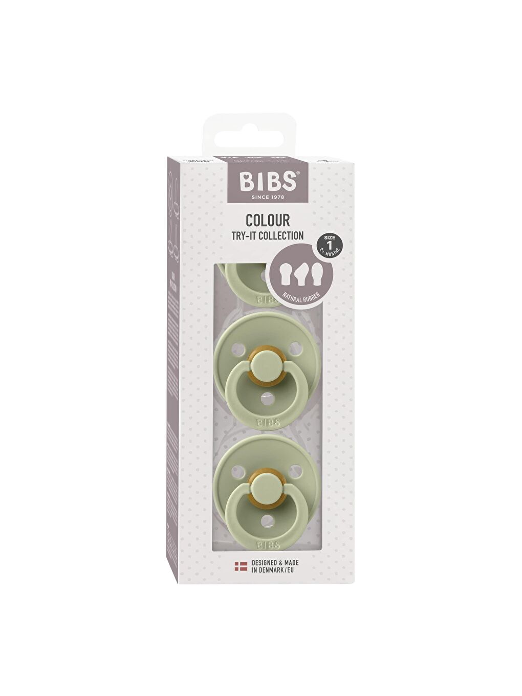Bibs Bibs Try It Colour Üçlü Emzik Seti - Sage - 1