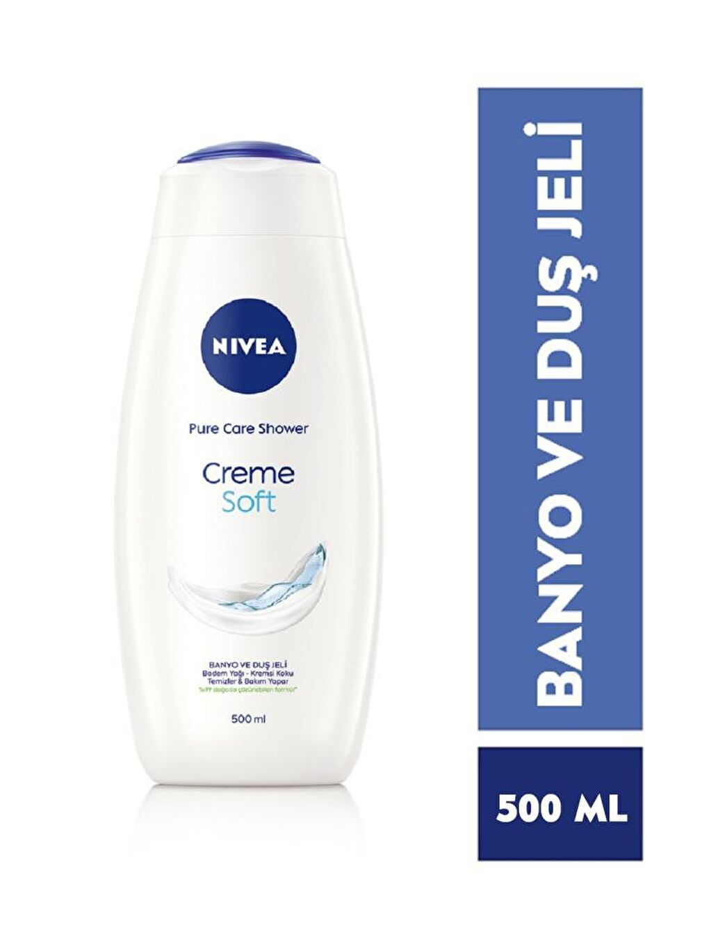 NIVEA Creme Soft Kremsi Dokunuş Banyo Ve Duş Jeli 500 ml, Pro-Vitamin Ve Badem Yağı Ile Vücut Ne mlendirme