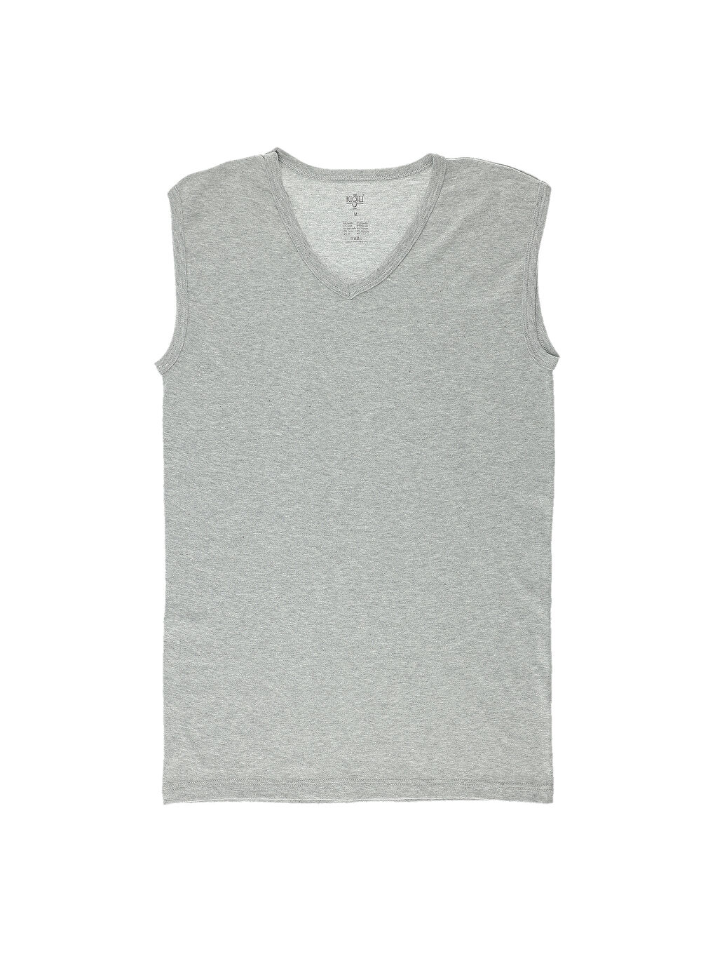 Gri 2'li V Yaka Pamuklu Atlet-1