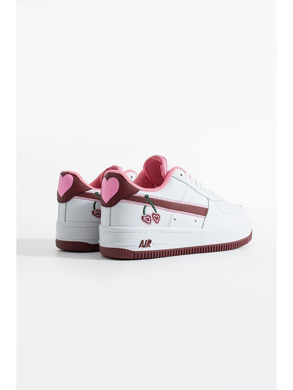 Kiraz Detaylı Pembe Beyaz Sneaker – Kadın Spor Ayakkabı-6