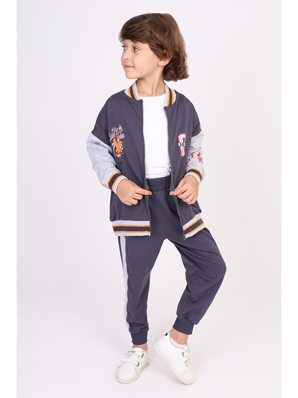 Antrasit Erkek Çocuk Baskılı Eşofman Takım