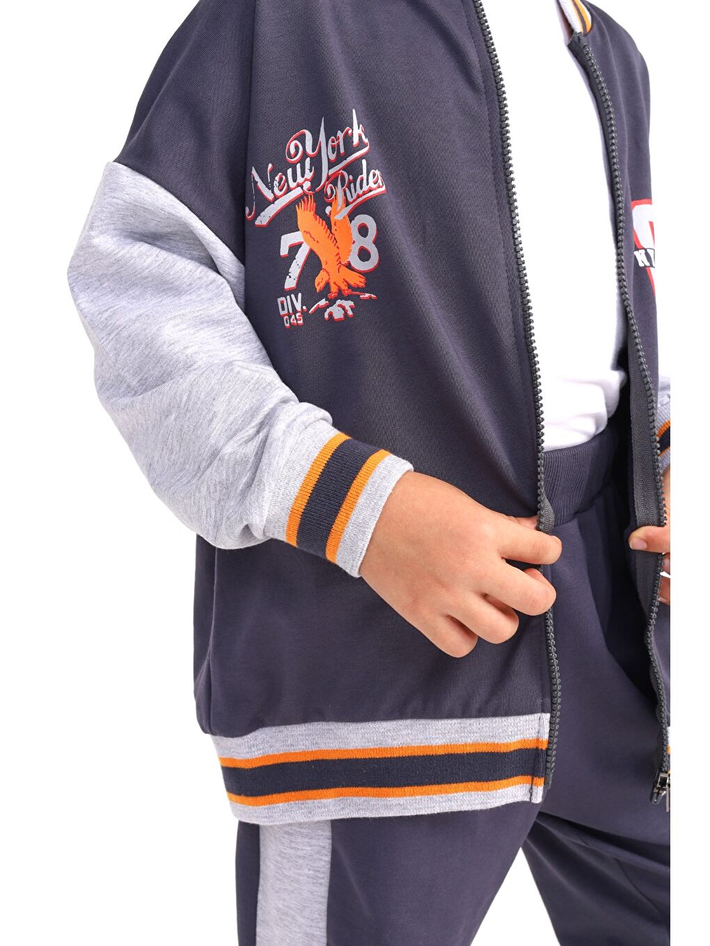 Antrasit Erkek Çocuk Baskılı Eşofman Takım-3