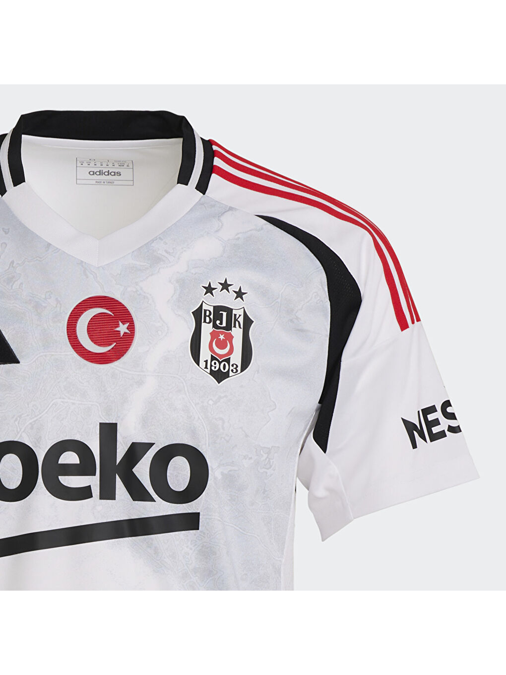 Adidas Beyaz Beşiktaş 3 Erkek Beyaz V Yaka Forma - 2